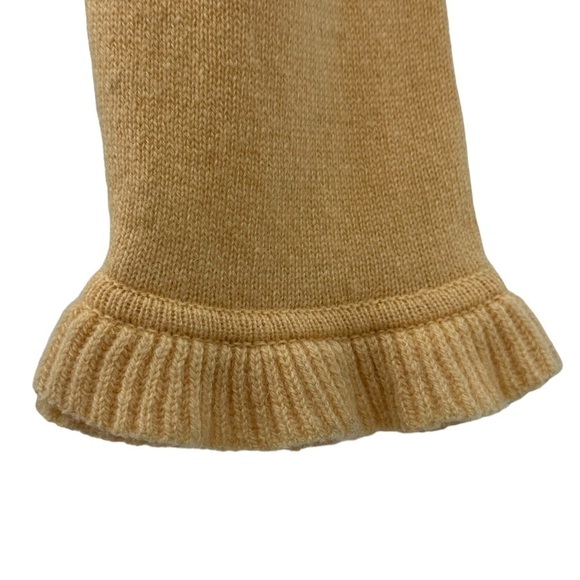 OC Oleg Cassini Ruffled Cashmere Cardigan in Peach Size Medium - Picture 4 of 8